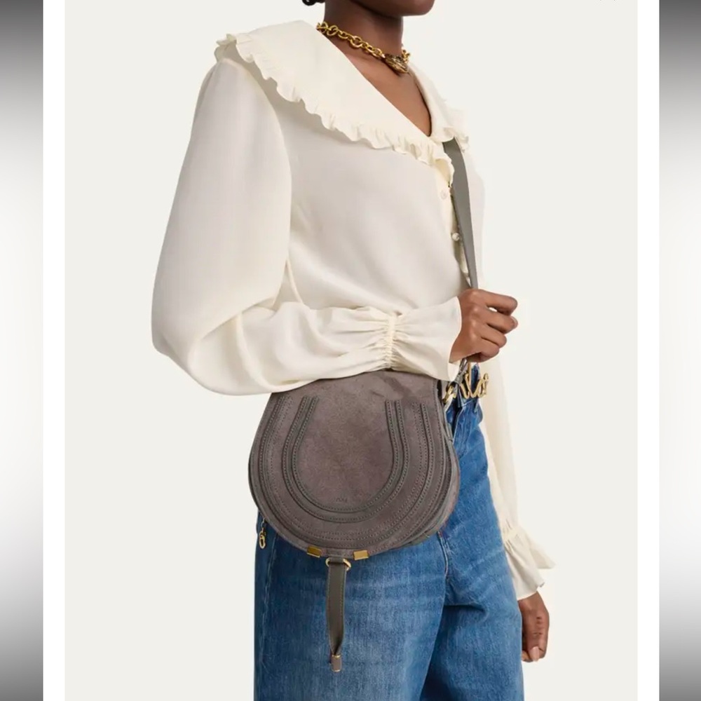 CHLOE
Marcie Crossbody Bag in Calfskin Suede Crossbody Bag, Larger Size, NEW - Picture 3 of 17